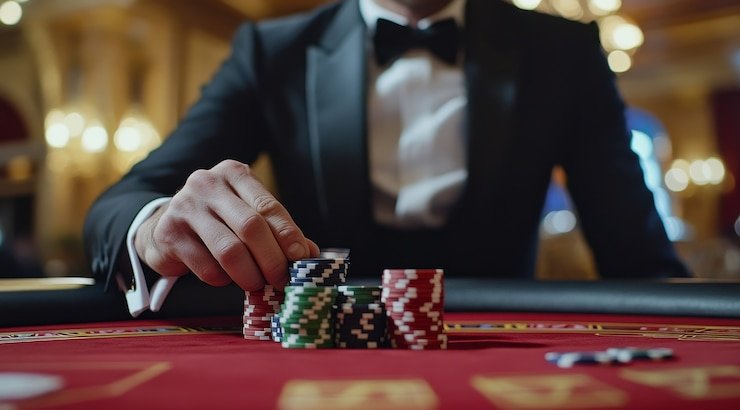 Tampilan tabel hasil blackjack dealer langsung di bakmibet